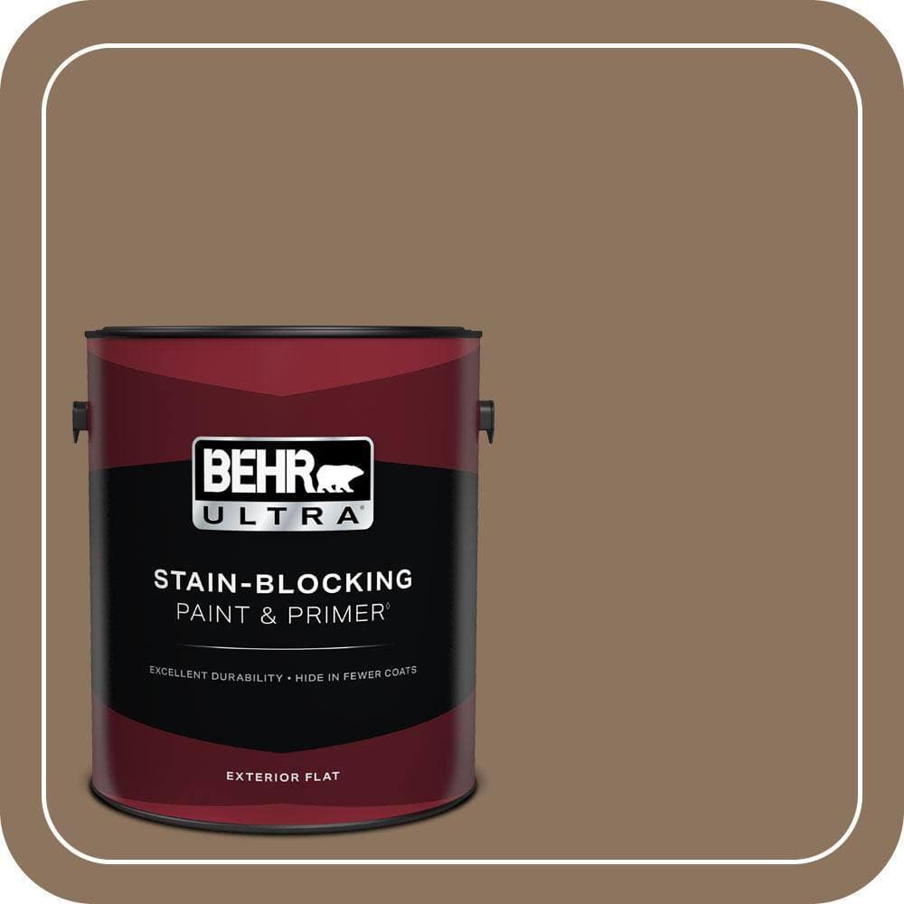 BEHR ULTRA 1 gal. #N260-6 Outdoor Cafe Flat Exterior Paint & Primer