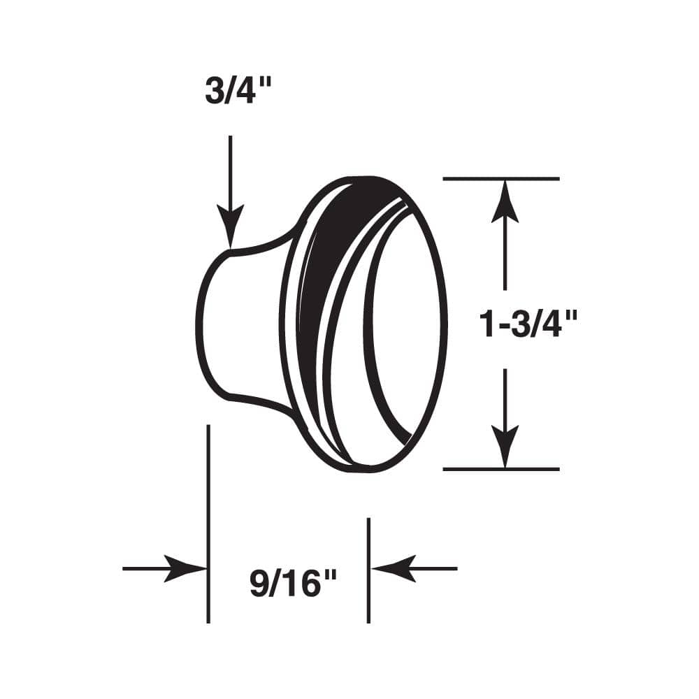 Prime-Line Bi-Fold Door Pull Knobs, 1-3/4 in. Outside Diameter, Diecast Construction, Brass Plated Finish (2-pack) (2)