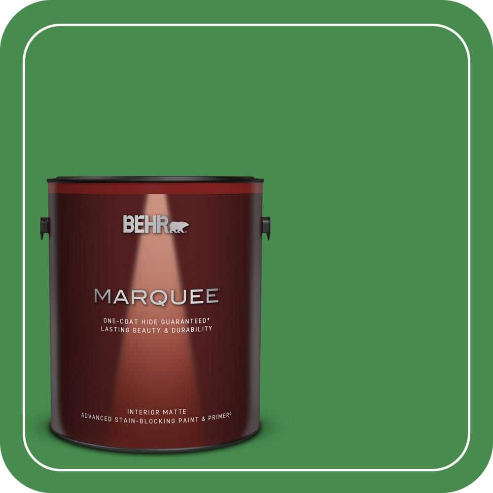BEHR MARQUEE 1 gal. #MQ4-48 Planet Green One-Coat Hide Matte Interior Paint & Primer
