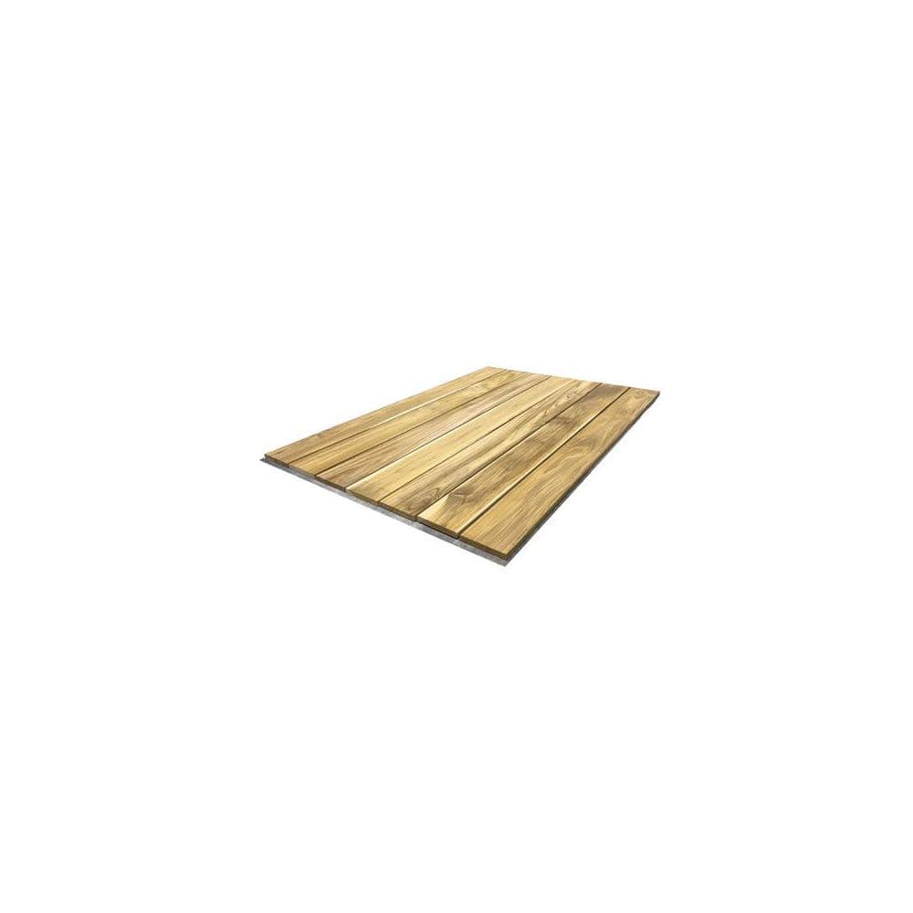 Sunrise Teak, 1 in. x 6 in. x 5 ft. Premium Natural, Costa Rica Teak Decking (7) Pack in R3 Profile; Approx 16 sq. ft. (3)