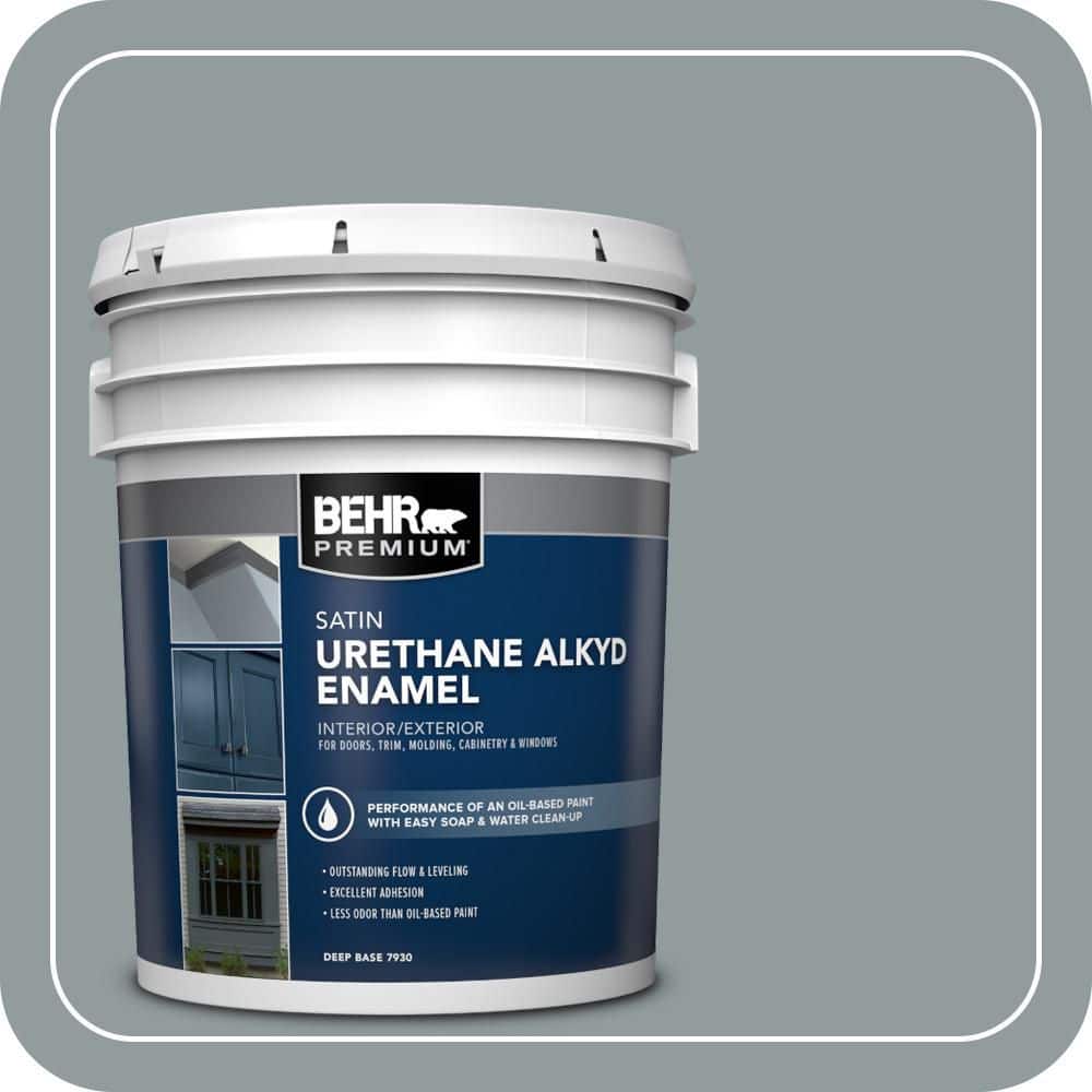 BEHR PREMIUM 5 gal. #720F-4 Stone Fence Urethane Alkyd Satin Enamel Interior/Exterior Paint