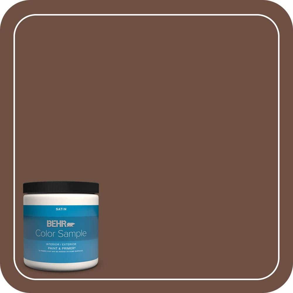 BEHR PREMIUM PLUS 8 oz. #PPU3-19 Moroccan Henna Satin Enamel Interior/Exterior Paint & Primer Color Sample (1)
