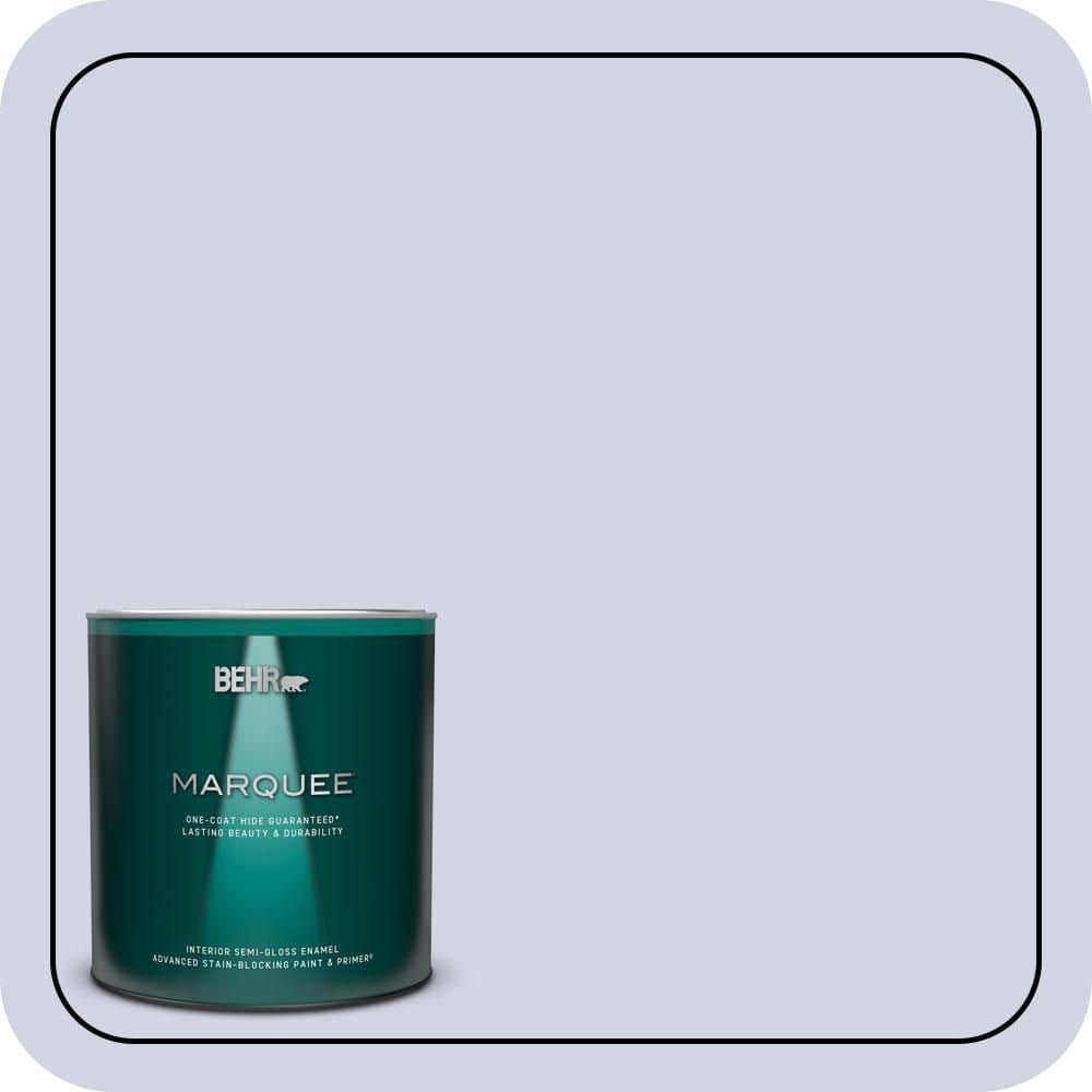 BEHR MARQUEE 1 qt. #PPU16-08 Hint of Violet Semi-Gloss Enamel Interior Paint & Primer