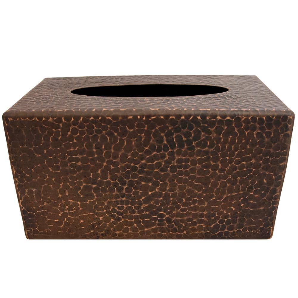 Premier Copper Products Large Hand Hammered Copper Tissue Box Cover in Oil Rubbed Bronze (1)