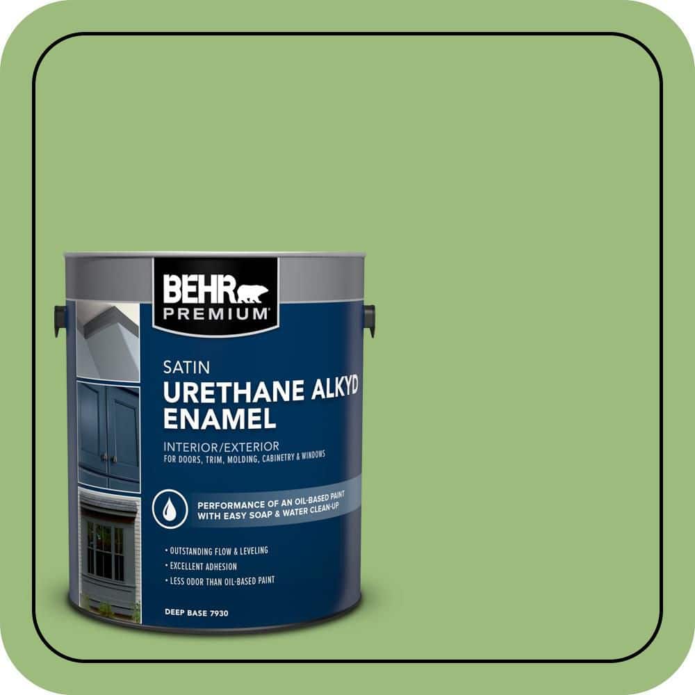 BEHR PREMIUM 1 gal. #P380-5 Gleeful Urethane Alkyd Satin Enamel Interior/Exterior Paint