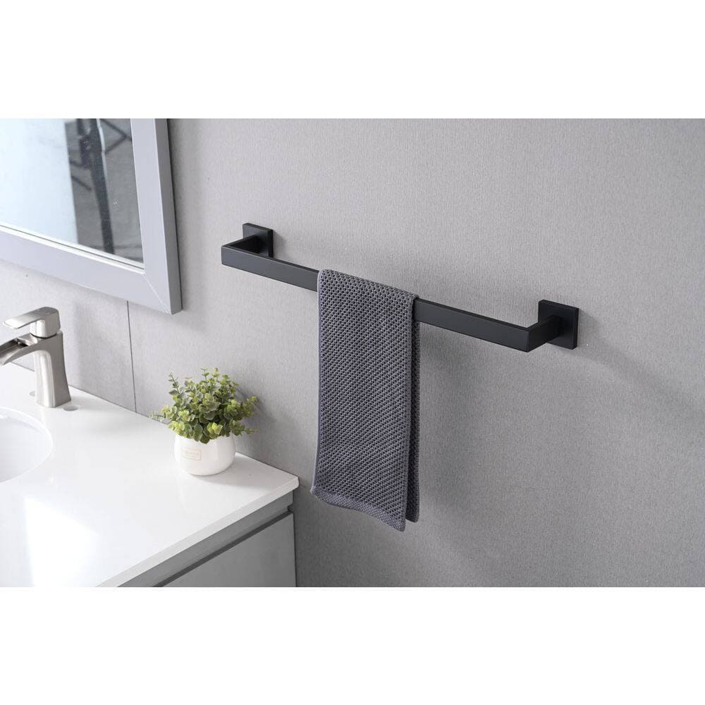 Tahanbath 5-Piece Bathroom Hardware Accessories Set in Matte Black (2)