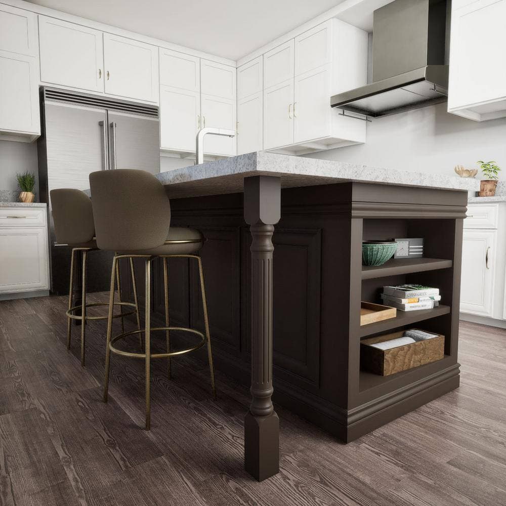 Ekena Millwork 3-3/4 in. 3-3/4 in. 35-1/2 in. Unfinished Richmond Fluted Cabinet Column (4)