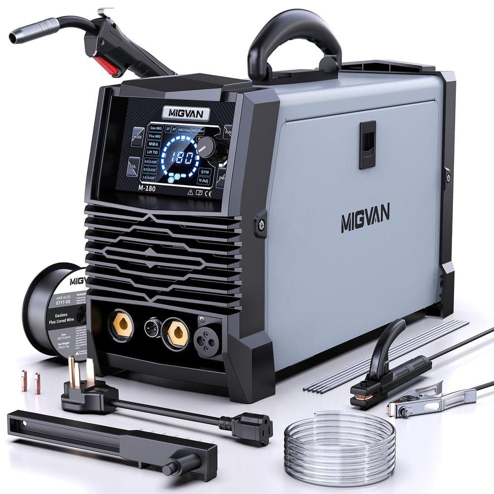 MYWISH 180 Amp 110V/220V 5-in-1 Synergic Electric Multi-Process Welder with 2T/4T Control (1)