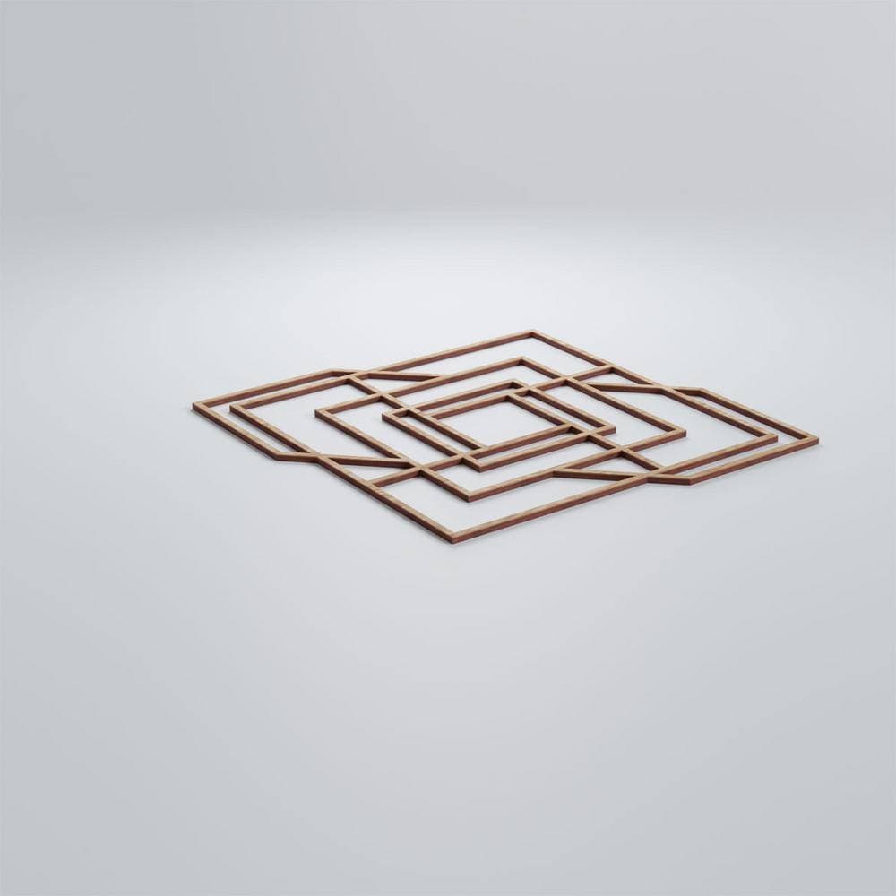 Ekena Millwork 15-3/8" x 15-3/8" x 1/4" Medium Norwood Decorative Fretwork Wood Wall Panels, Red Oak (10-Pack) (3)