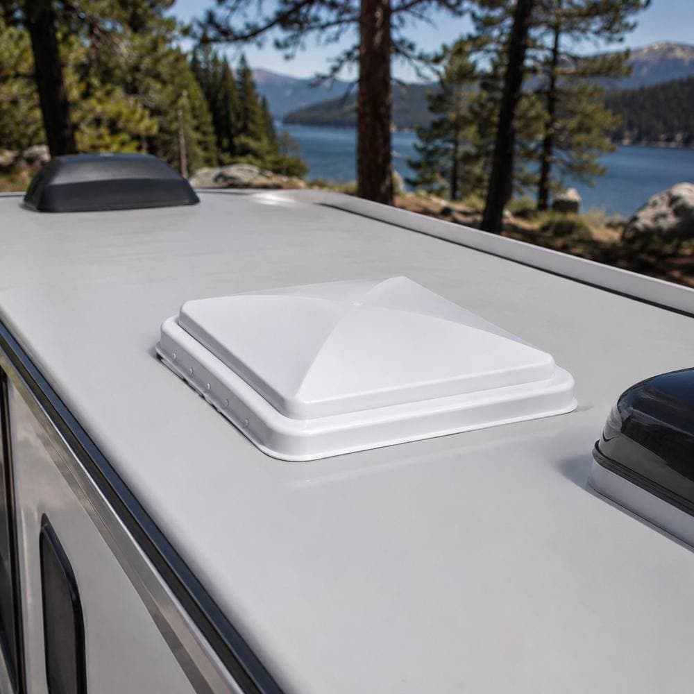 Unbranded 14 in RV Roof Vent Lid Universal Trailer Camper Motorhome Ceiling Vent Cover Square Skylight (2)