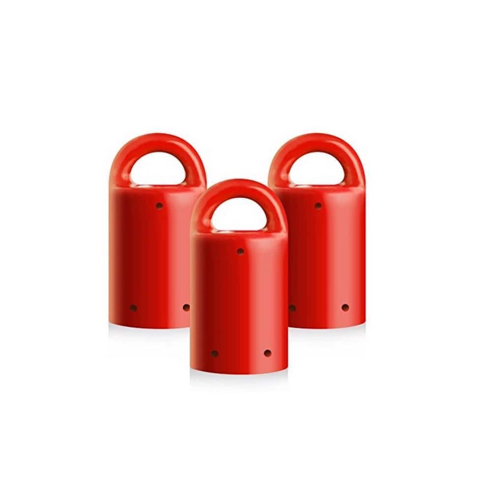 MagnetPAL Heavy-Duty Indoor Outdoor Neodymium Anti-Rust Magnet, Magnetic Stud Finder, Key Organizer in Red (3-Pack)