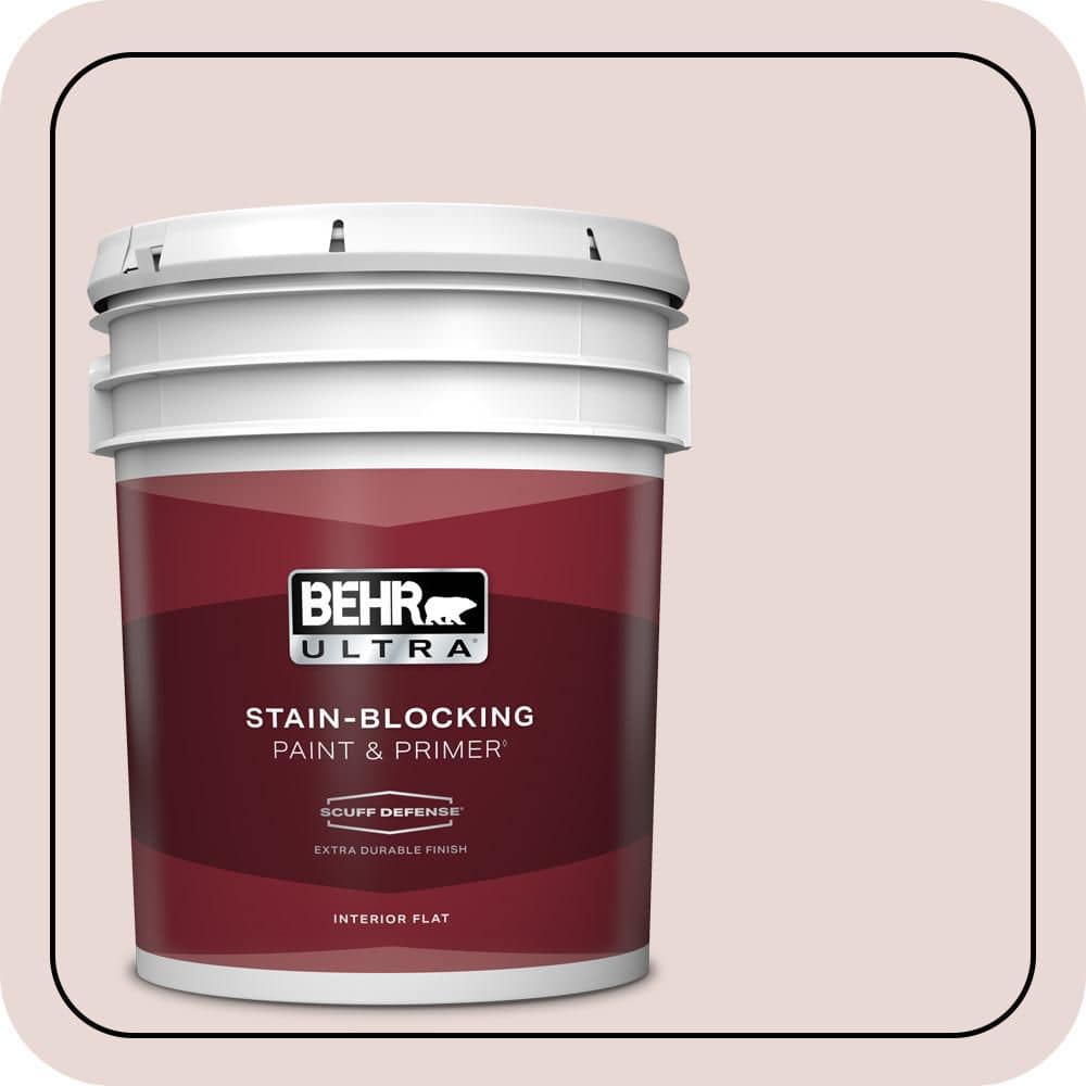 BEHR ULTRA 5 gal. #PPU17-07 Vienna Lace Extra Durable Flat Interior Paint & Primer