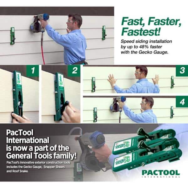 PacTool Gecko Gauge Siding Gauges for 7/16 in. LP Siding Installation (1-Set per Package) (2)