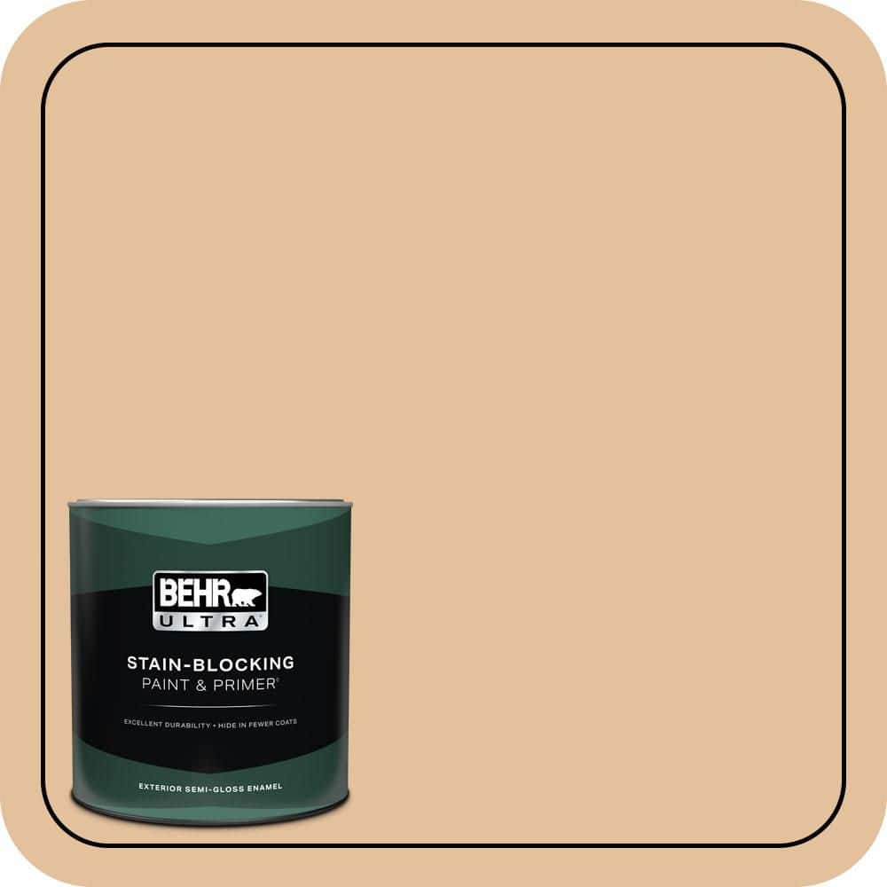 BEHR ULTRA 1 qt. #S270-3 Tostada Semi-Gloss Enamel Exterior Paint & Primer