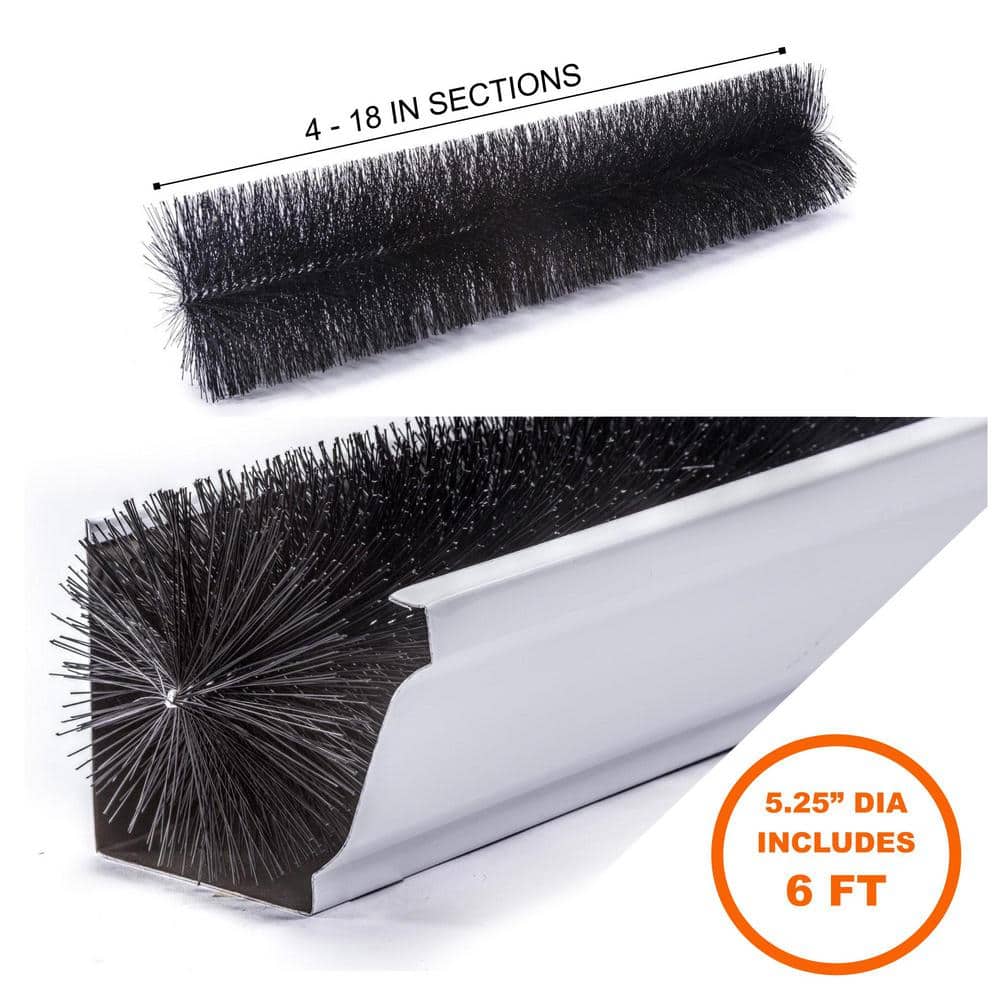 GUTTERBRUSH SIMPLE GUTTER GUARD Oversize- Pack Leaf Filter Brush Gutter Guard