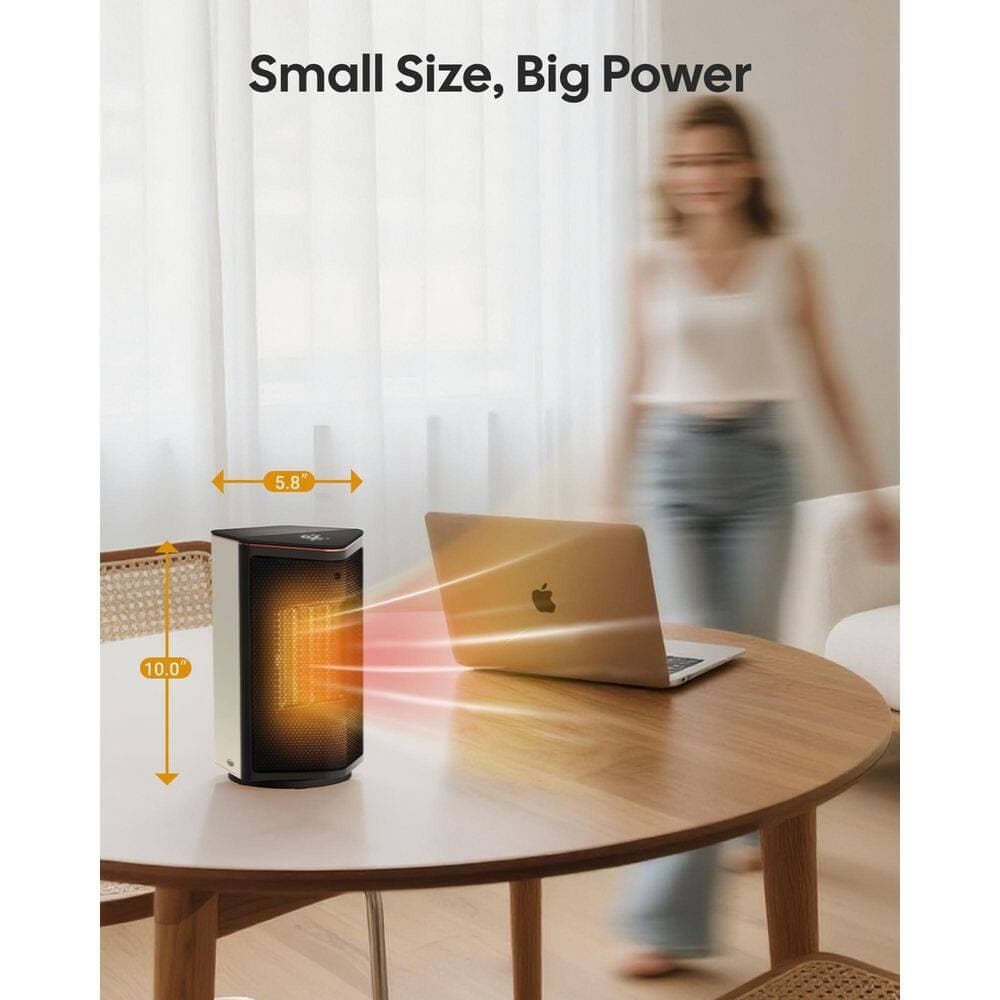 Unbranded 1500W White Oscillating Indoor Electric Ceramic Space Heater with Thermostat 5 Modes Timer for Office Bedroom (3)