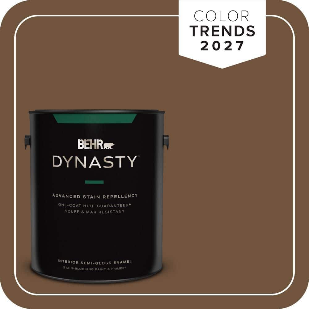 BEHR DYNASTY 1 gal. #PPU4-20 Ancient Root Semi-Gloss Enamel Interior Stain-Blocking Paint & Primer