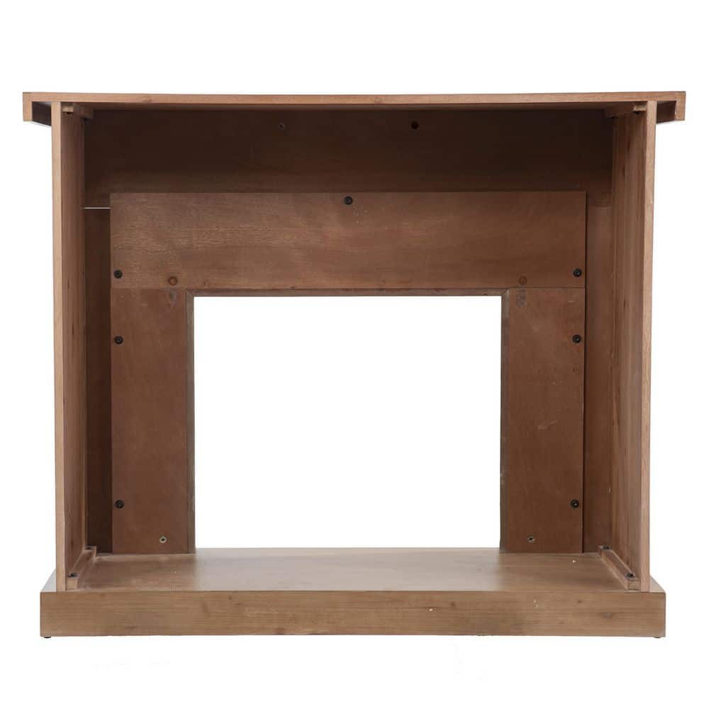 SEI FURNITURE Standlon 45 in. Freestanding Wooden Electric Fireplace in Natural (2)