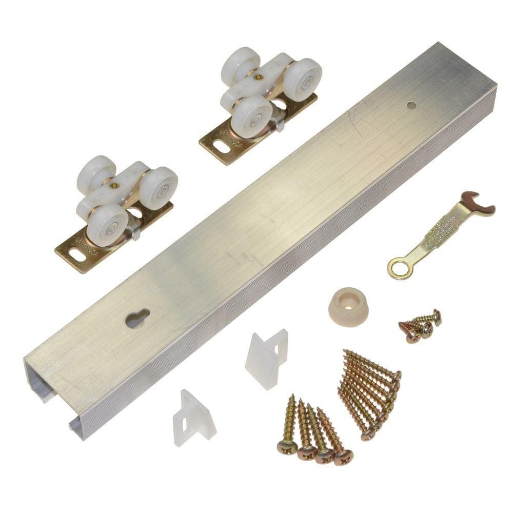 Johnson Hardware 100PD Series 72 in. Pocket Door Track and Hardware Set