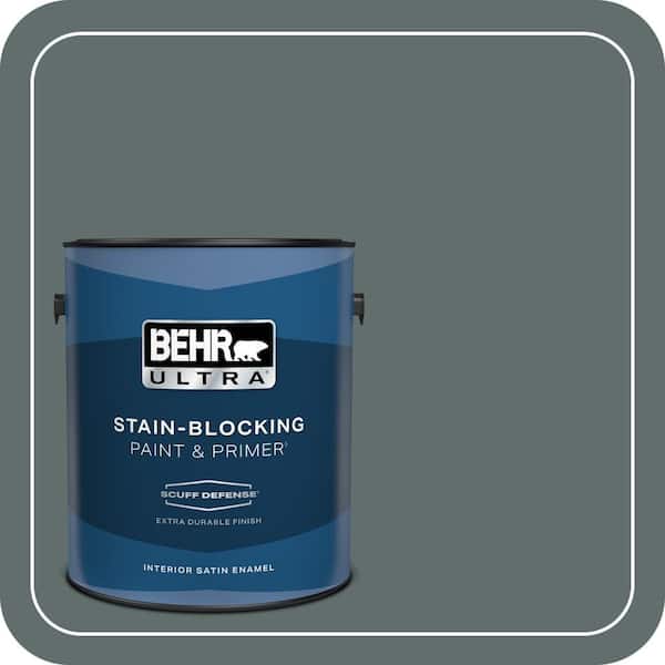 BEHR ULTRA 1 gal. #PPU12-19 Mountain Pine Extra Durable Satin Enamel Interior Paint & Primer (2)
