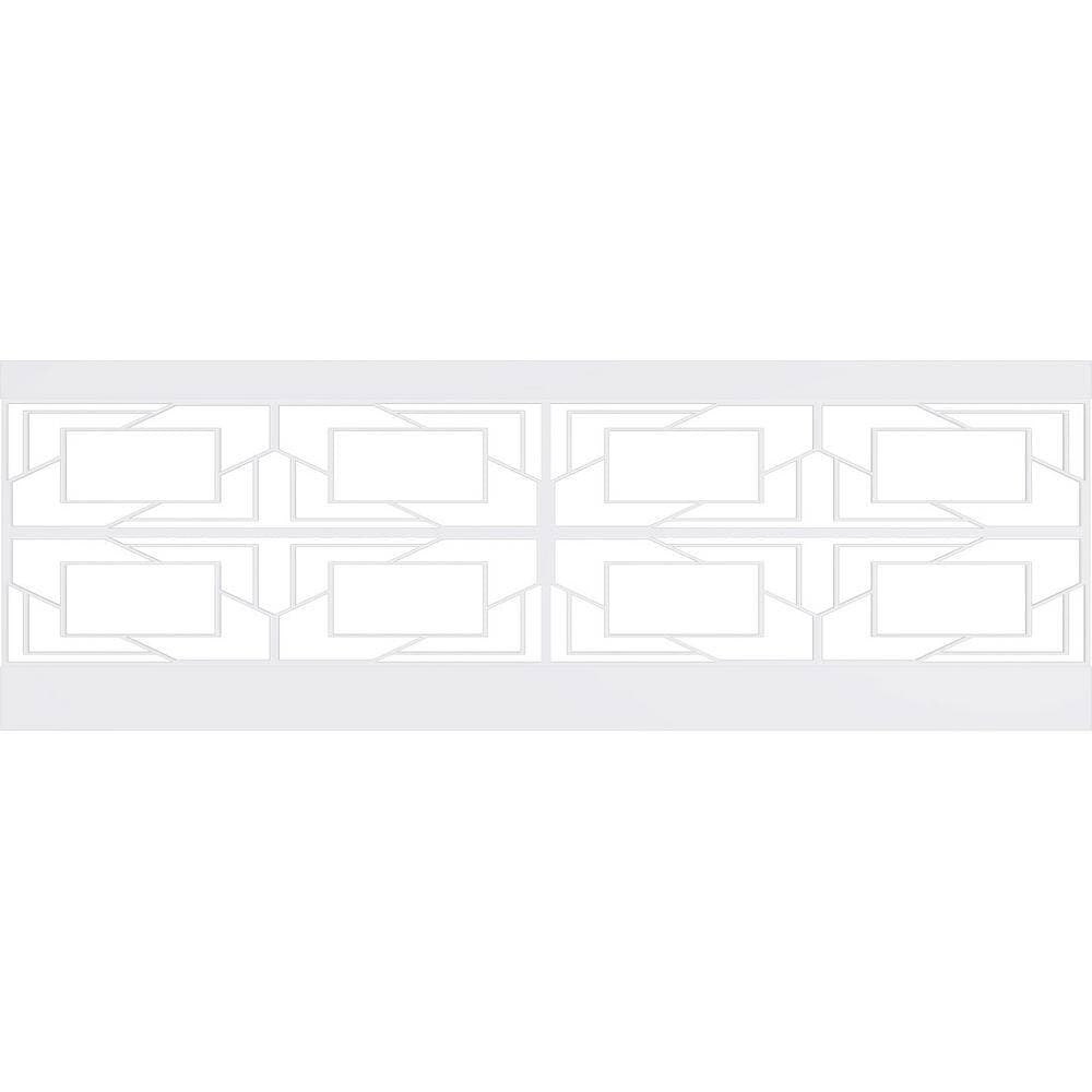 Ekena Millwork 32 in. H x 94-1/2 in. W 21.04 sq. ft. Monument PVC Wainscot Paneling Kit (2)