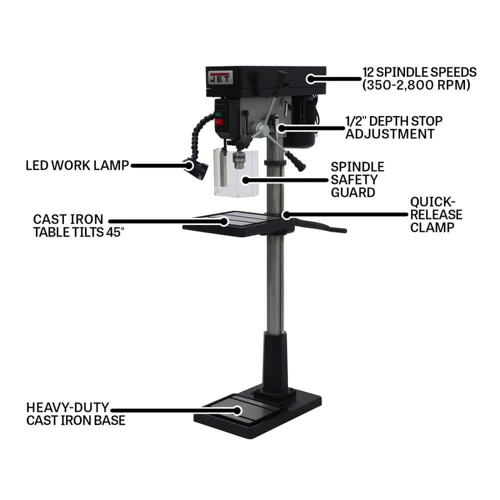 Jet IDP-17 17 in. Industrial Drill Press (2)