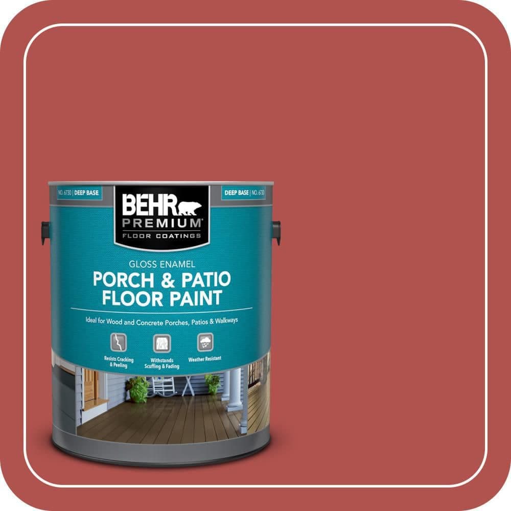 BEHR PREMIUM 1 gal. #BIC-48 Fortune Red Gloss Enamel Interior/Exterior Porch and Patio Floor Paint