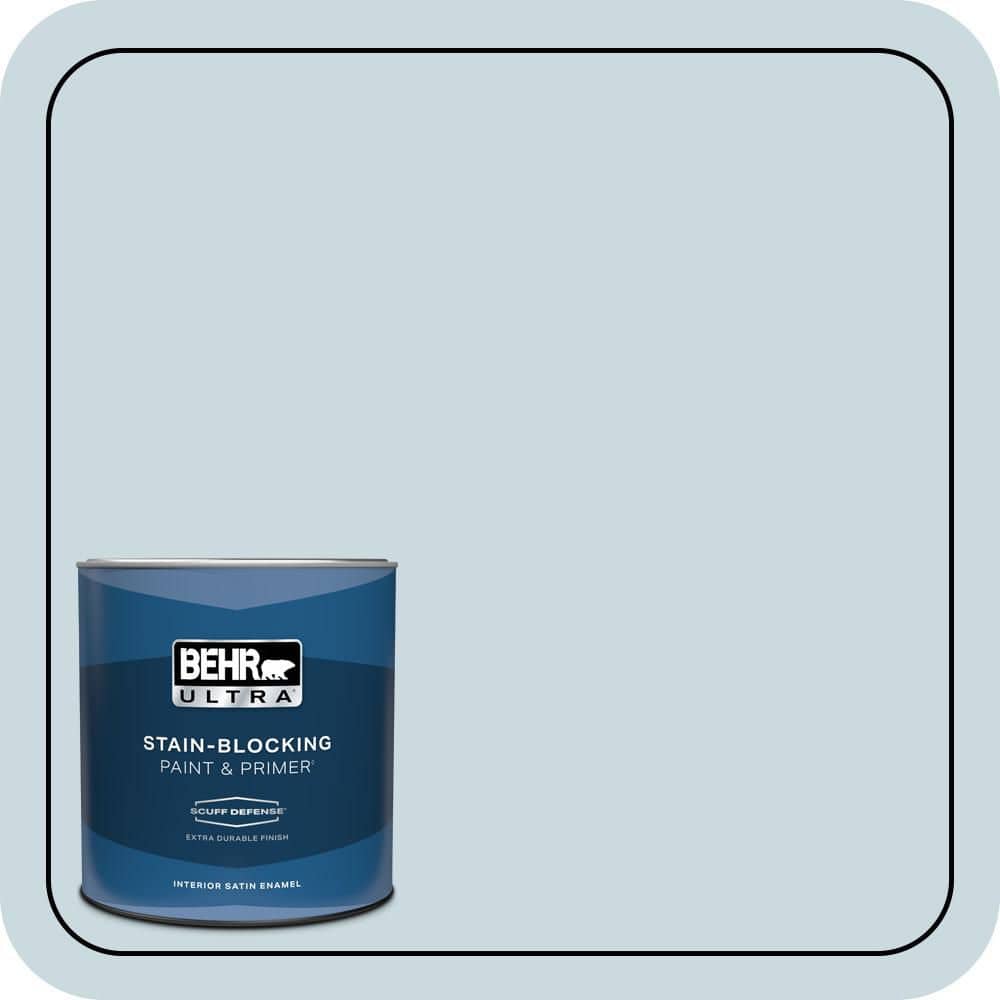 BEHR ULTRA 1 qt. #MQ3-53 Sky Light View Extra Durable Satin Enamel Interior Paint & Primer