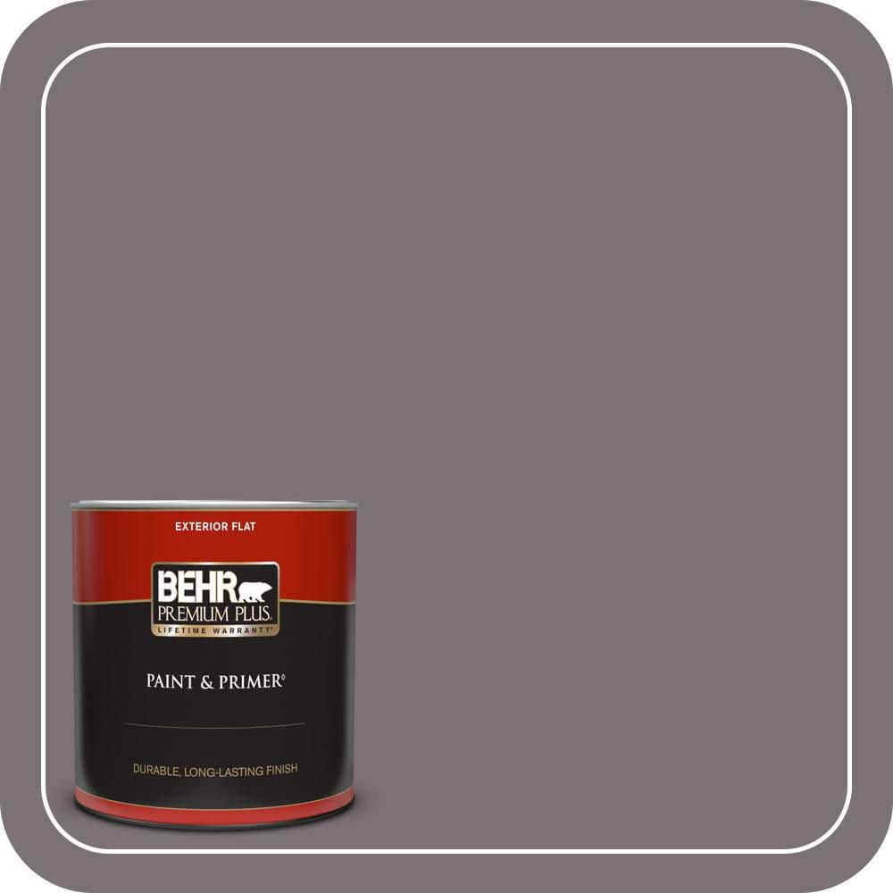 BEHR PREMIUM PLUS 1 qt. #PPU17-18 Echo Flat Exterior Paint & Primer