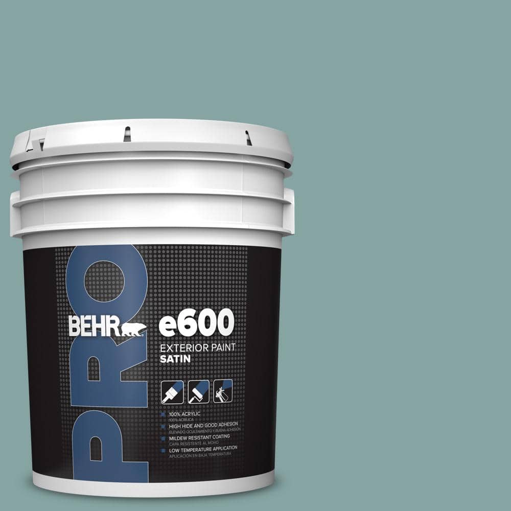 BEHR PRO 5 gal. #PPU13-08 Venus Teal Satin Exterior Paint