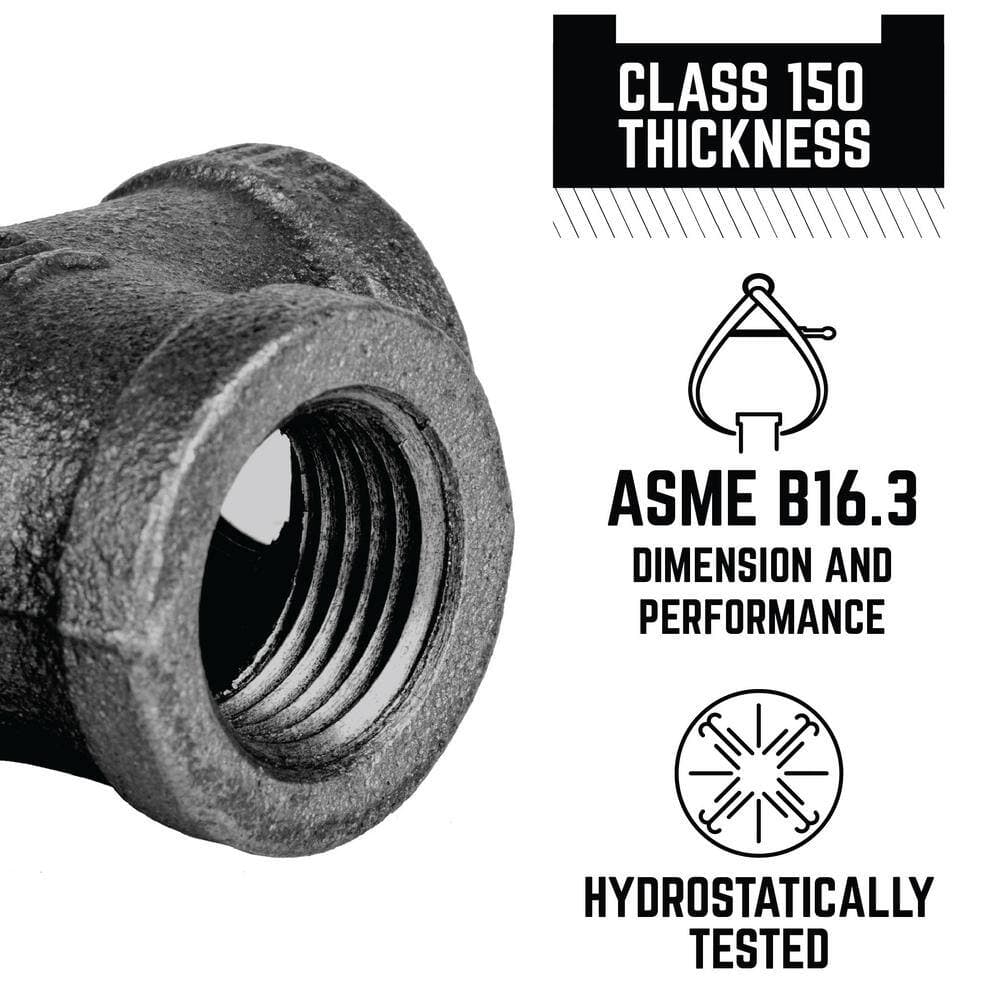 PIPE DECOR 1 in. Black Iron ° Elbow (3)