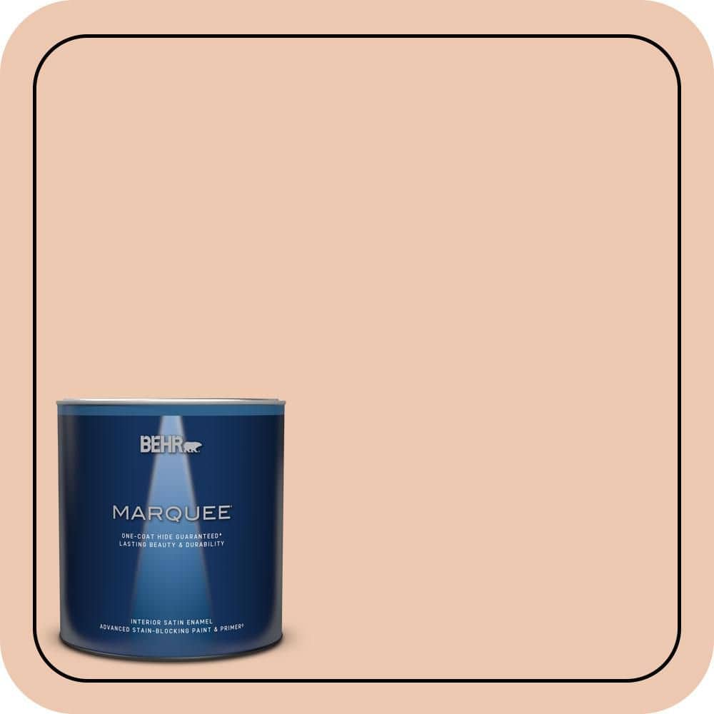 BEHR MARQUEE 1 qt. #MQ3-39 Sweet Pastel One-Coat Hide Satin Enamel Interior Paint & Primer