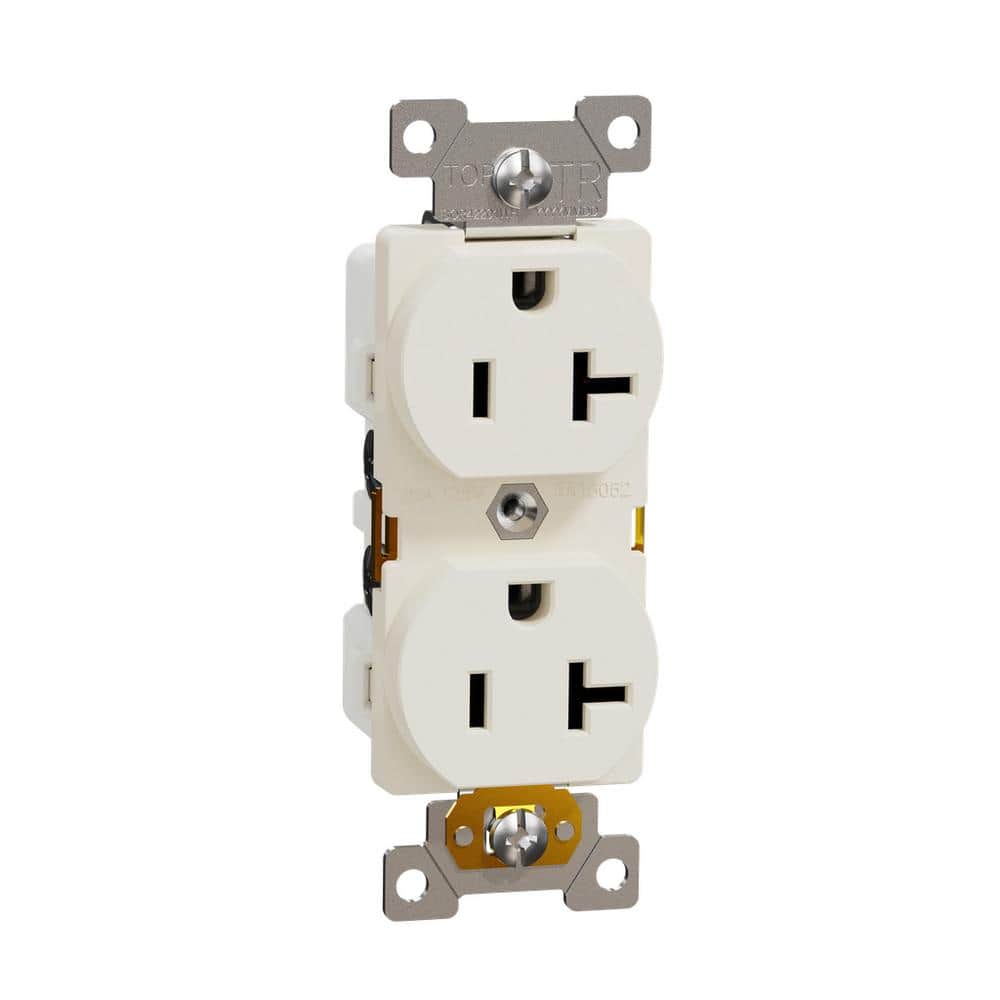 Square D Series Amp 125-Volt Tamper Resistant Heavy-Duty Indoor Duplex Outlet Back Wire (1)