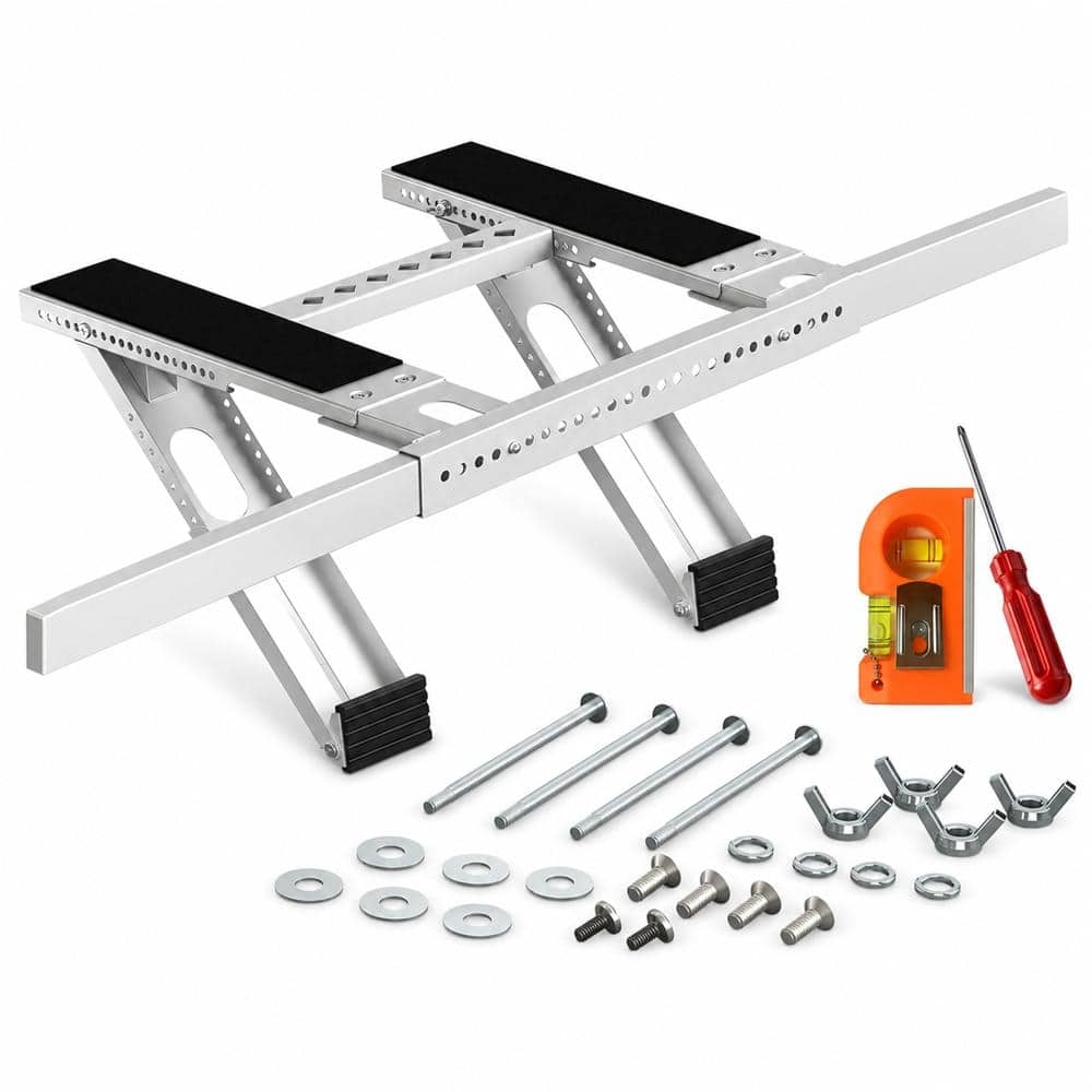 Unbranded 350 lb No Drill Window AC Bracket with Bubble Level Adjustable Support for 5000 to 24000 BTU Single Double Hung (1)