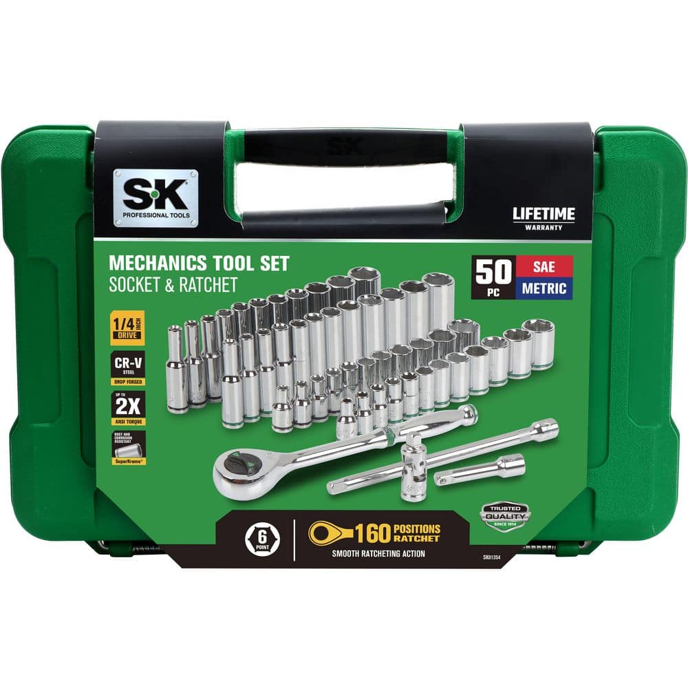 SK01354 1/4 160P Mechanic Tool Set-(50 Piece) (3)