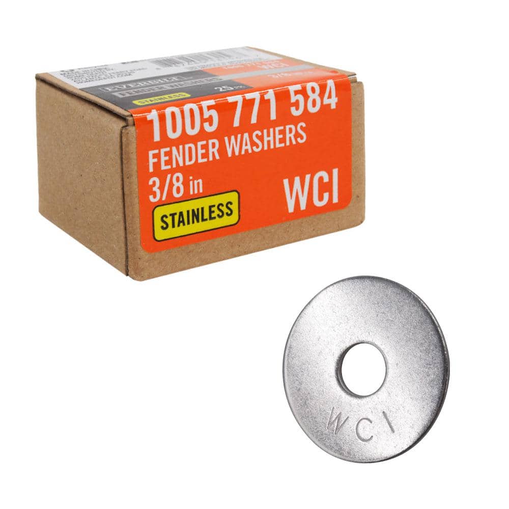 Everbilt 3/8 in. x 1-1/2 in. Fender Washers SS (25-Piece)