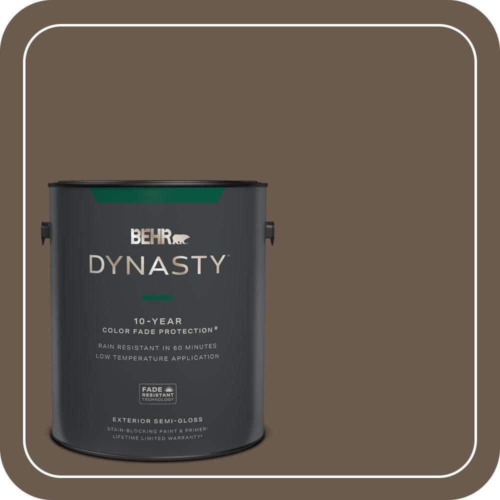 BEHR DYNASTY 1 gal. #PPU5-02 Aging Barrel Semi-Gloss Exterior Stain-Blocking Paint & Primer