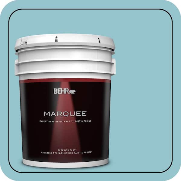 BEHR MARQUEE 5 gal. #520E-3 Velvet Morning Flat Exterior Paint & Primer (2)