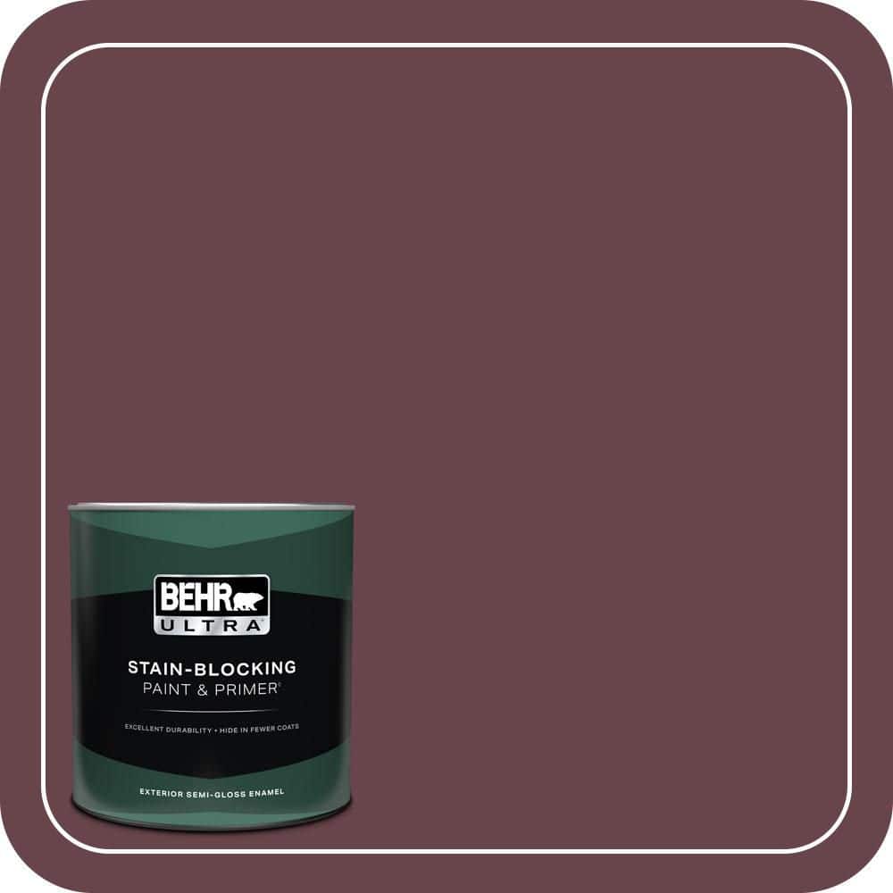 BEHR ULTRA 1 qt. #PMD-63 Estate Vineyard Semi-Gloss Enamel Exterior Paint & Primer