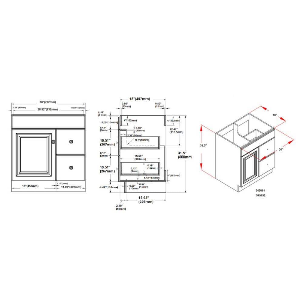 Design House Wyndham W D Unassembled Bath Vanity Cabinet Only Semi-Gloss (2)