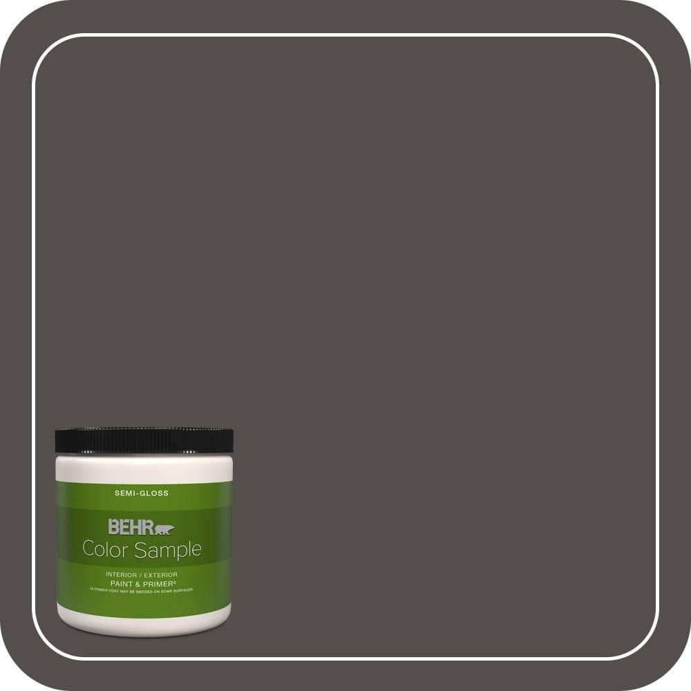 BEHR PREMIUM PLUS 8 oz. #PPU24-02 Berry Brown Semi-Gloss Interior/Exterior Paint & Primer Color Sample