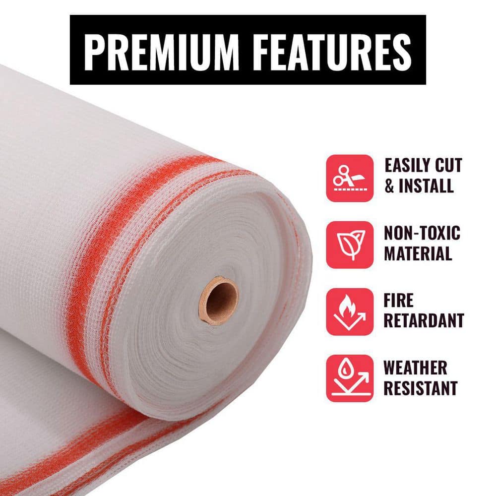 SEALTECH White-10 ft.. X 150 ft. Debris Netting Rolls - Fire Retardant, 1/16 in. Mesh Roll (2)