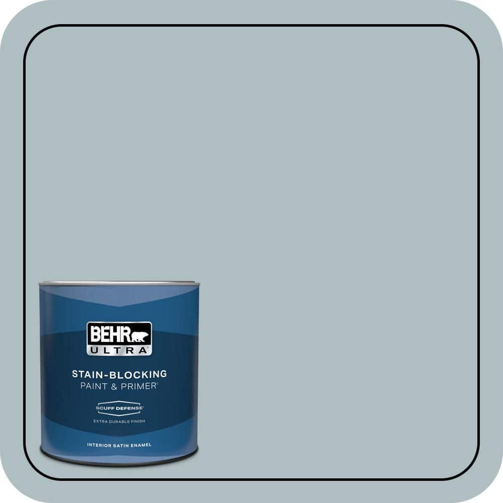 BEHR ULTRA 1 qt. #PMD-99 Arctic Ocean Extra Durable Satin Enamel Interior Paint & Primer