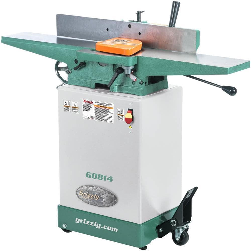 Grizzly Industrial 14 Amp/7 Amp 6 in. Corded Jointer with Cabinet Stand