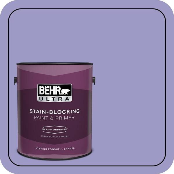 BEHR ULTRA 1 gal. #630B-5 Majestic Violet Extra Durable Eggshell Enamel Interior Paint & Primer (2)