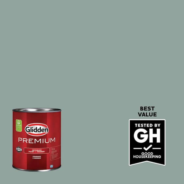 Glidden Premium 1 qt. PPG1136-5 Spruce Shade Semi-Gloss Interior Latex Paint (2)