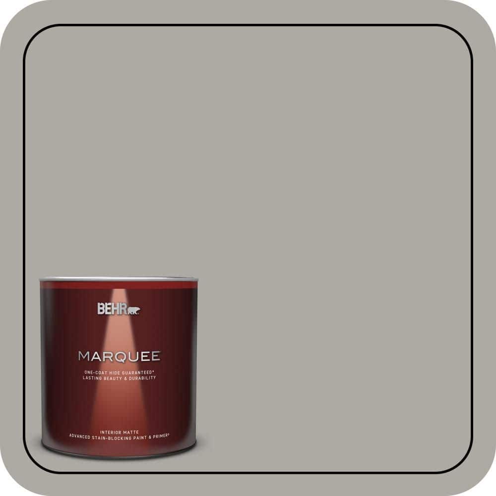 BEHR MARQUEE 1 qt. #PPU24-10 Downtown Gray Matte Interior Paint & Primer