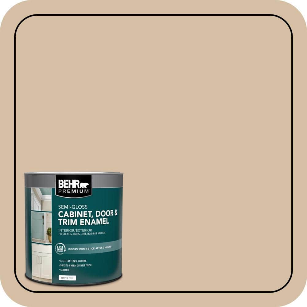 BEHR PREMIUM 1 qt. #MS-22 Dune Semi-Gloss Enamel Interior/Exterior Cabinet, Door & Trim Paint