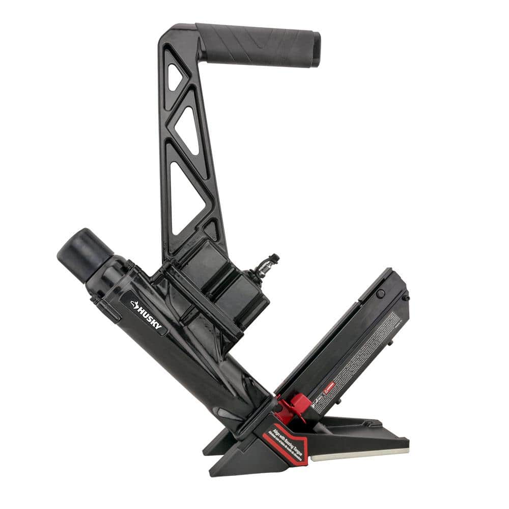 Husky Pneumatic 3-in-1 15.5-Gauge and 16-Gauge 2 in. Flooring Nailer and Stapler with Quick Jam Release (3)