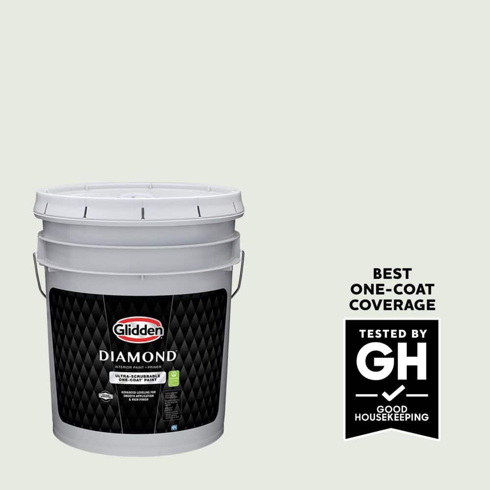Glidden Diamond 5 gal. PPG1134-1 Hydrangea Floret Satin Interior Paint with Primer